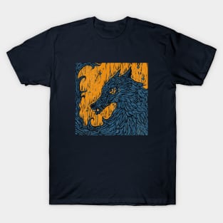 Big, bad, Wolf (Orange & Blue) T-Shirt